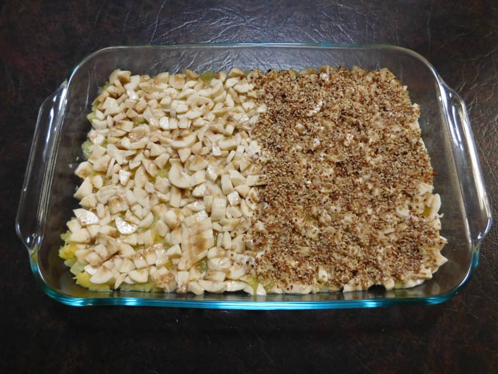 Grandma's Thanksgiving Jello - Layer of Diced Pecans