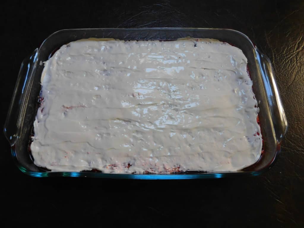 Grandma's Thanksgiving Jello - Layer of Sour Cream