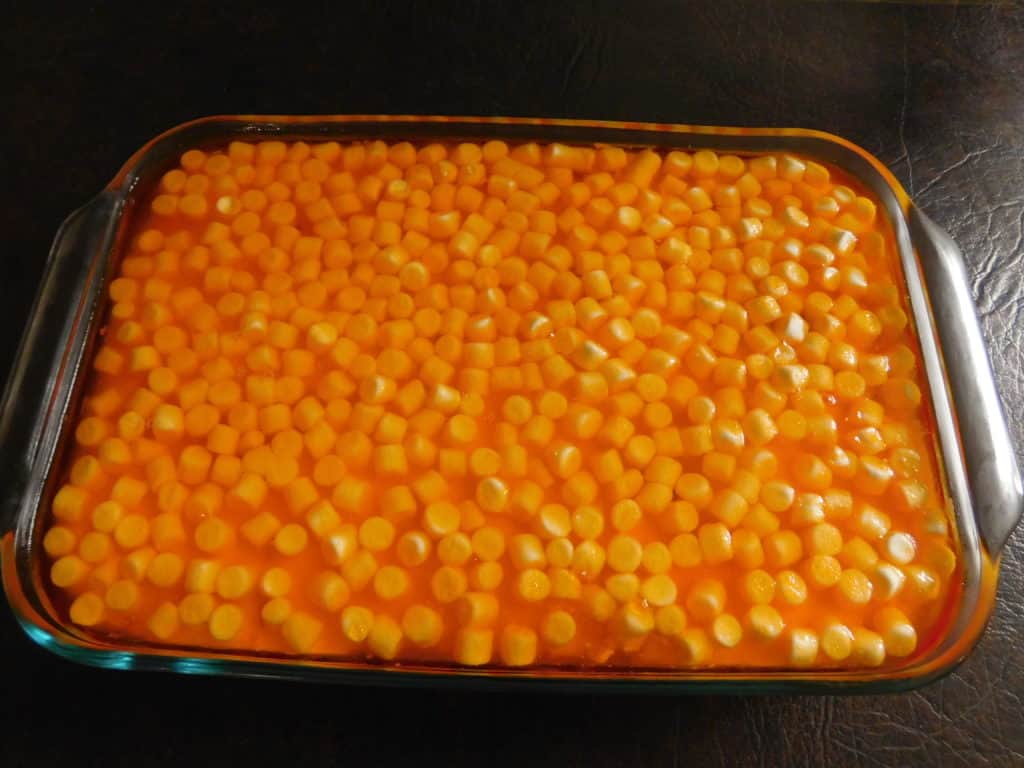 Grandma's Thanksgiving Jello - 2nd Layer of Orange Jello