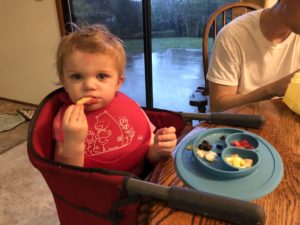 traveling table set up for baby