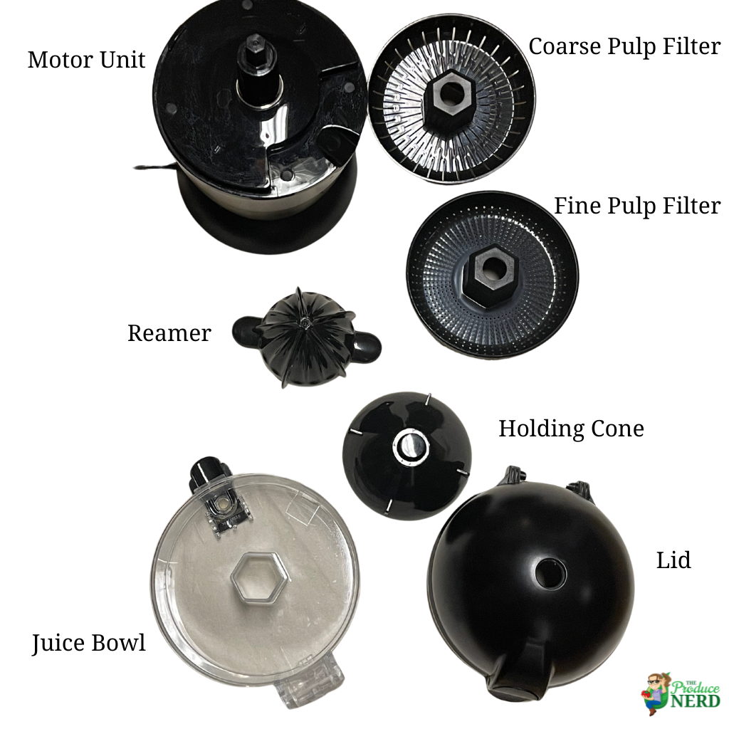 vinci hands free citrus juicer - parts